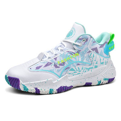 Jauni vīriešu kvalitatīvi basketbola apavi Elpojoši un ērti bērnu sporta apavi Vīriešu āra basketbola apavi