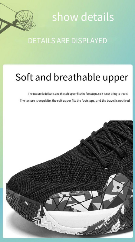 Visoka muška košarkaška tenisica na vezanje Muška prozračna visokokvalitetna košarkaška tenisica velika 39-48