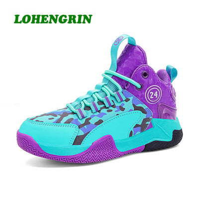 Children`s Basketball Shoes Boys Running Sports Shoes Non-slip Girls Training Athletic Outdoor Youth Basketball Sneaker