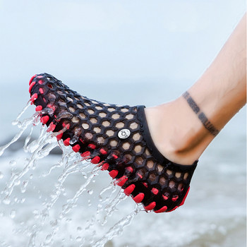 SENAGE Нови летни унисекс сандали Нехлъзгащи се сабо Градински обувки Дамски леки меки желеобразни обувки Чехли Мъжки плажни равни обувки за вода