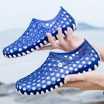 JIEMIAO Летни унисекс плажни сандали Мъже и жени Боси плажни водни обувки Сабо Градински обувки Леки удобни желе обувки