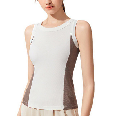 Moterų laisvalaikio liemenė be rankovių, treniruočių, bėgimo jogos sportinės viršutinės dalies mados, kūno rengybos, sportinės kempingo viršūnės