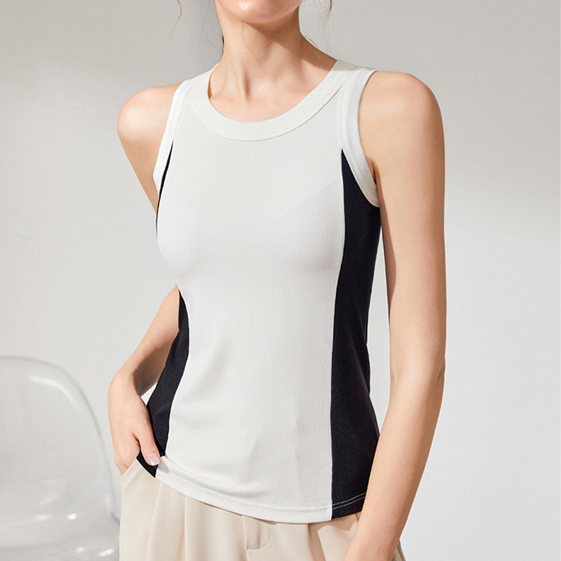 Moterų laisvalaikio liemenė be rankovių, treniruočių, bėgimo jogos sportinės viršutinės dalies mados, kūno rengybos, sportinės kempingo viršūnės