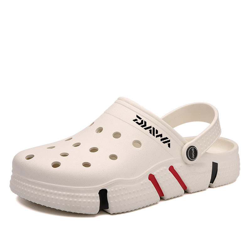 Férfi horgászszandál csúszásmentes könnyű Daiwa nyári szabadtéri sport strandcipő vízálló, légáteresztő gumi horgászpapucs