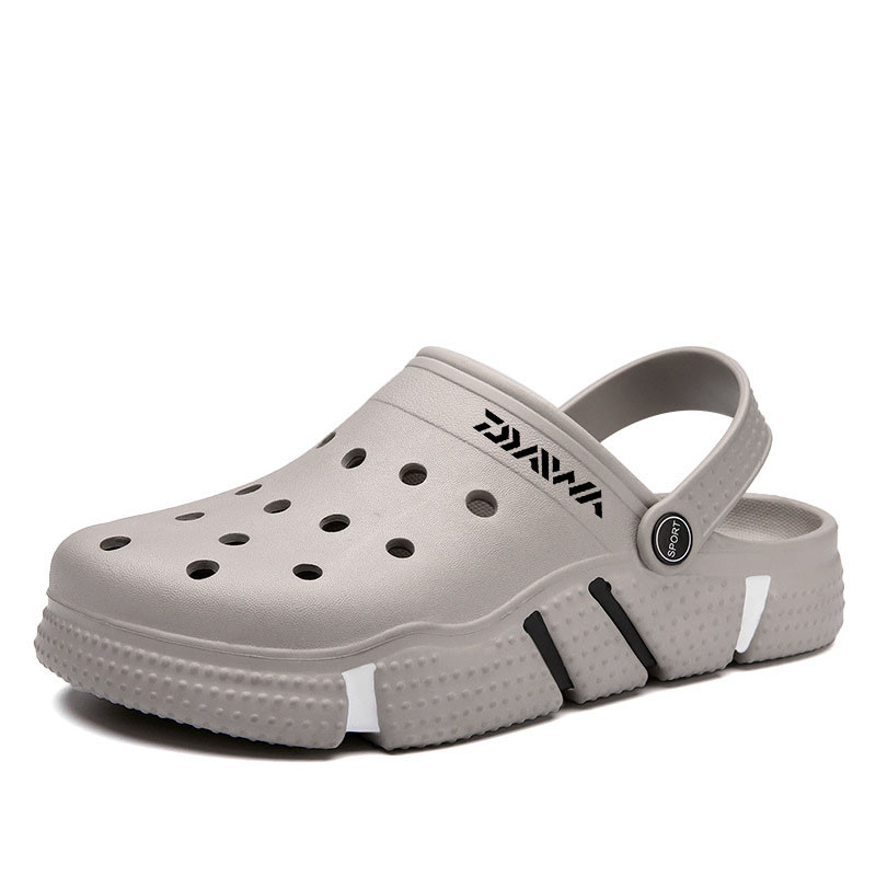 Férfi horgászszandál csúszásmentes könnyű Daiwa nyári szabadtéri sport strandcipő vízálló, légáteresztő gumi horgászpapucs