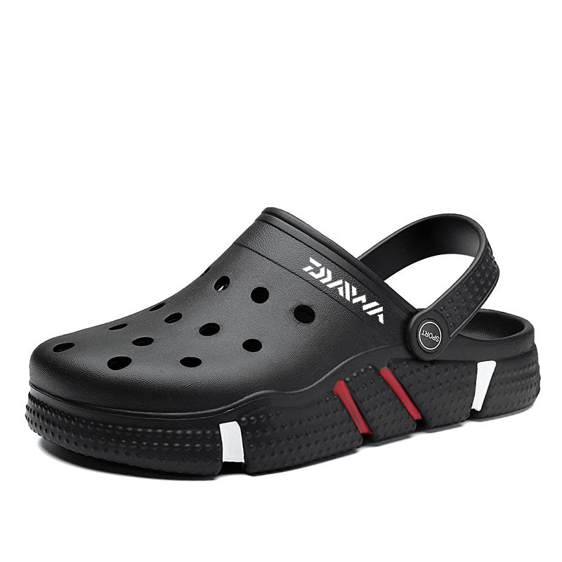 Férfi horgászszandál csúszásmentes könnyű Daiwa nyári szabadtéri sport strandcipő vízálló, légáteresztő gumi horgászpapucs