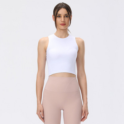 SHINBENE briaunotos Stertch jogos bėgimo liemenės sportinės treniruoklių salės viršutinės kūno dalies moteriškos, plonos kaklo treniruotės, apkarpytos fitneso viršutinės dalies be paminkštinimo