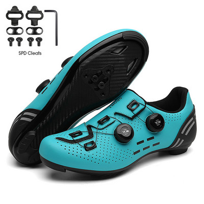Karbonske MTB biciklističke cipele s bitvama Muške cipele za cestovne bicikle Ravne tenisice za trke Ženske brdske biciklističke SPD obuća za klipove