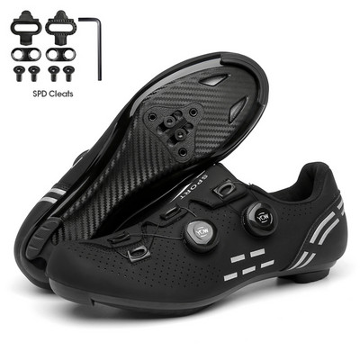 Karbonske MTB biciklističke cipele s bitvama Muške cipele za cestovne bicikle Ravne tenisice za trke Ženske brdske biciklističke SPD obuća za klipove