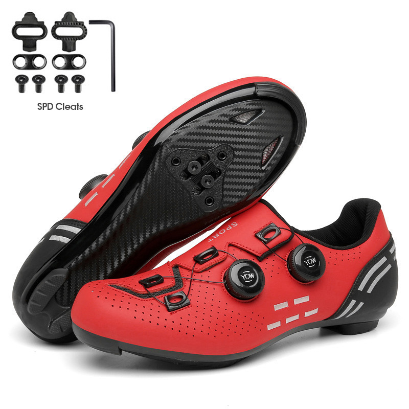 Karbonske MTB biciklističke cipele s bitvama Muške cipele za cestovne bicikle Ravne tenisice za trke Ženske brdske biciklističke SPD obuća za klipove