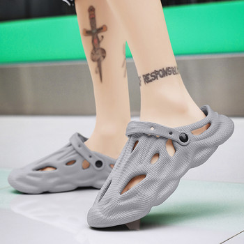 Мъжки чехли Плъзгащи равни обувки Сабо Дишащи плажни сандали Леки водоустойчиви неплъзгащи се издръжливи сандалии