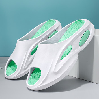 2023 г. Чехли за мъжки домашни летни домашни нехлъзгащи се баня баня двойки домашен дезодорант сандали с меко дъно