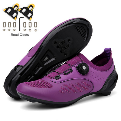 Vyriški dviračių batai MTB SPD apkabos, skirtos Shimano kvėpuojantiems greitaeigiams plento sportbačiams Lenktyniniams moteriškiems kalnų dviračių batams su plokščiu pedalu