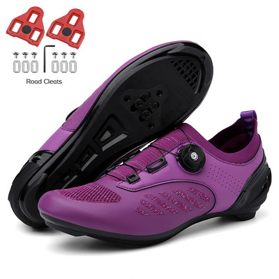 Vyriški dviračių batai MTB SPD apkabos, skirtos Shimano kvėpuojantiems greitaeigiams plento sportbačiams Lenktyniniams moteriškiems kalnų dviračių batams su plokščiu pedalu