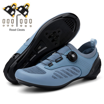 Vyriški dviračių batai MTB SPD apkabos, skirtos Shimano kvėpuojantiems greitaeigiams plento sportbačiams Lenktyniniams moteriškiems kalnų dviračių batams su plokščiu pedalu