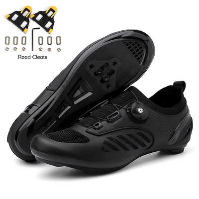 Vyriški dviračių batai MTB SPD apkabos, skirtos Shimano kvėpuojantiems greitaeigiams plento sportbačiams Lenktyniniams moteriškiems kalnų dviračių batams su plokščiu pedalu