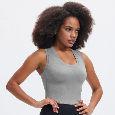 SHINBENE Laisvalaikis Lengvas Smooth Feel Sportas, Fitnesas, Moterų viršutinės prakaito sportinės treniruotės sporto salės bėgimo liemenė