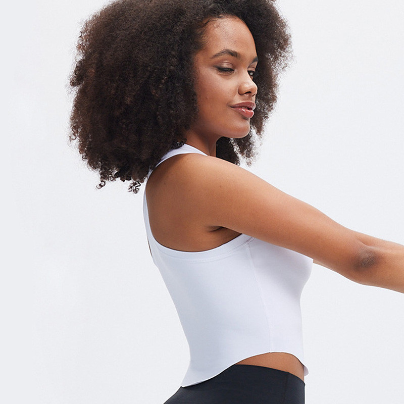 SHINBENE Laisvalaikis Lengvas Smooth Feel Sportas, Fitnesas, Moterų viršutinės prakaito sportinės treniruotės sporto salės bėgimo liemenė