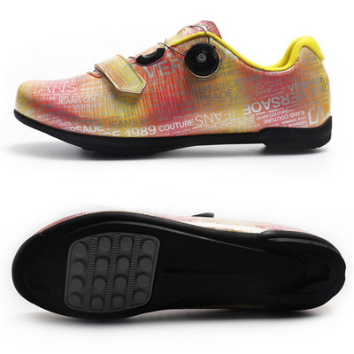 Új színes férfi kerékpáros cipők MTB szabadtéri országúti kerékpáros tornacipők férfi önzáró Cleat Mountain férfi gyorsasági kerékpáros cipők Triatlon