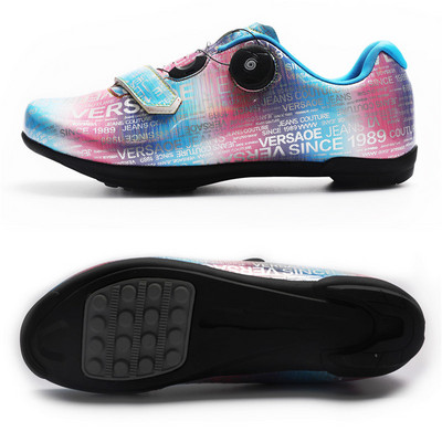 Új színes férfi kerékpáros cipők MTB szabadtéri országúti kerékpáros tornacipők férfi önzáró Cleat Mountain férfi gyorsasági kerékpáros cipők Triatlon