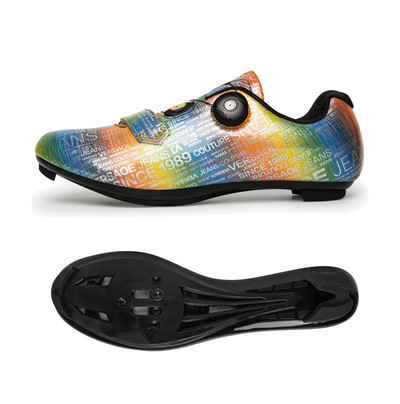 Új színes férfi kerékpáros cipők MTB szabadtéri országúti kerékpáros tornacipők férfi önzáró Cleat Mountain férfi gyorsasági kerékpáros cipők Triatlon