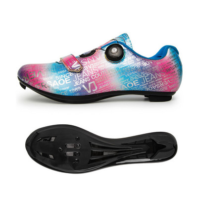 Új színes férfi kerékpáros cipők MTB szabadtéri országúti kerékpáros tornacipők férfi önzáró Cleat Mountain férfi gyorsasági kerékpáros cipők Triatlon