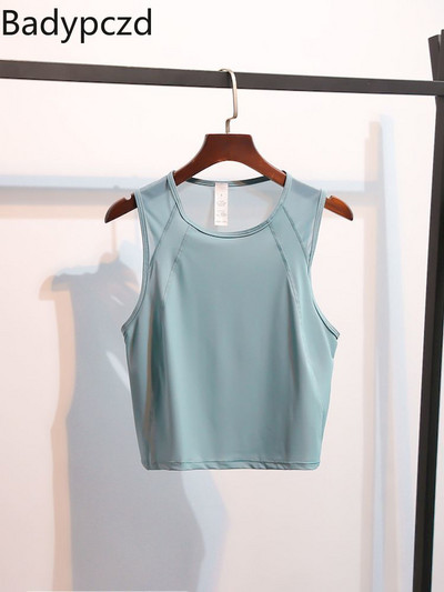Korean Pilates Tops Ladies Mesh Yoga Shirts Vest Women Quick Drying Sports Running Fitness Crop Top Sleeveless T-shirt Blouse