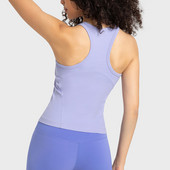 Ženska trkaća majica bez rukava, mekana na maslac, rastezljiva u četiri smjera, uske majice za jogu, ljetni prozračni sportski prsluk