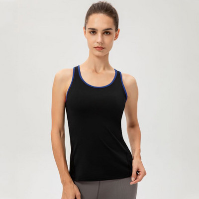 Ujjatlan sport jóga póló futó felső tank női fitnesz blúz póló edzéshez Racerback Active Tops Női edzőmellény