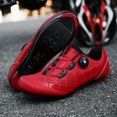 2022 Cleat Flat Road Bike Cipők Dirt Férfi Sport Kerékpáros Cipők Fitness Spinning Kerékpáros Cipők Női SPD Triatlon MTB edzőcipők