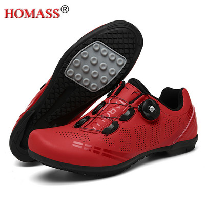 2022 Cleat Flat Road Bike Cipők Dirt Férfi Sport Kerékpáros Cipők Fitness Spinning Kerékpáros Cipők Női SPD Triatlon MTB edzőcipők