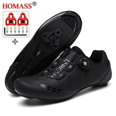 2022 Cleat Flat Road Bike Cipők Dirt Férfi Sport Kerékpáros Cipők Fitness Spinning Kerékpáros Cipők Női SPD Triatlon MTB edzőcipők