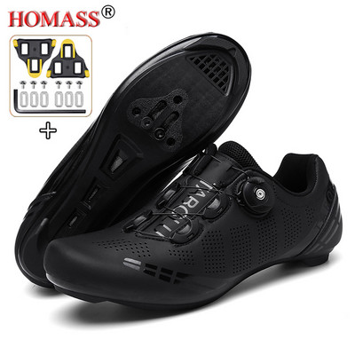 2022 Cleat Flat Road Bike Cipők Dirt Férfi Sport Kerékpáros Cipők Fitness Spinning Kerékpáros Cipők Női SPD Triatlon MTB edzőcipők