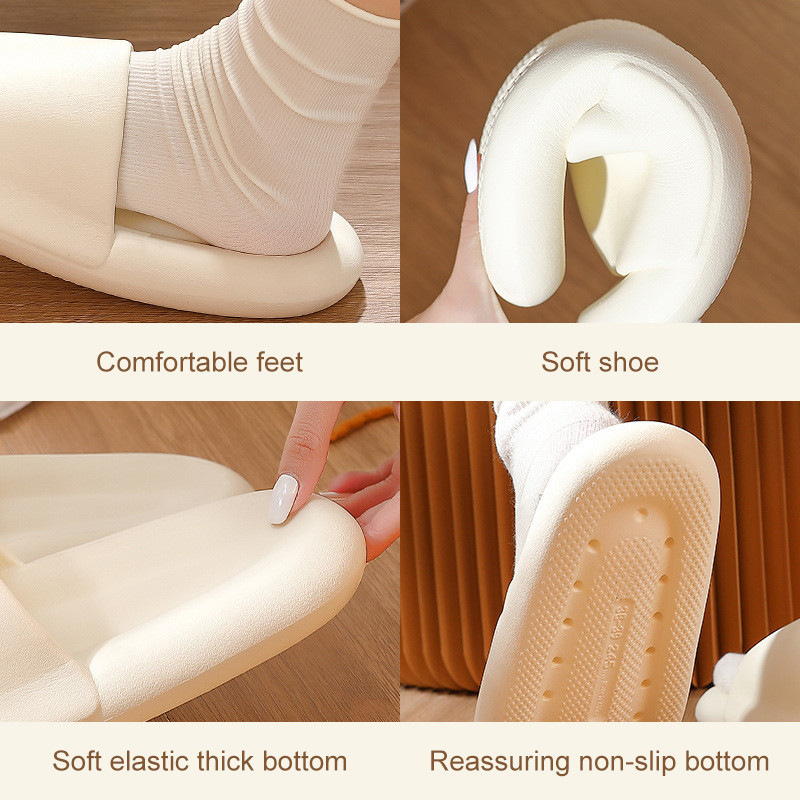 Naujos Cloud Minkštos EVA šlepetės porai namo lauko šlepetės vasaros paplūdimio unisex miegamojo batai moteriškos šlepetės storos dugno basutės