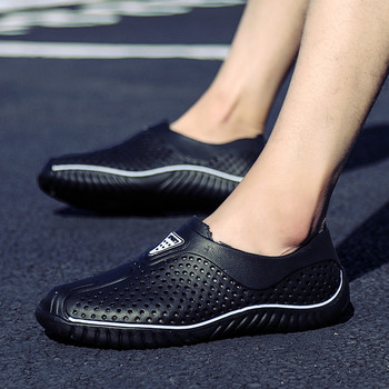 Черни обувки Eva за мъже Летни нови мъжки сандали Джапанки Чехли Външни обувки Кухи ултра леки плажни ежедневни градински обувки