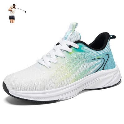 Дамски обувки за голф с добро качество, дишащи обувки за спортни тренировки за момичета, маратонки за голфър на открито, маратонки за ходене на трева