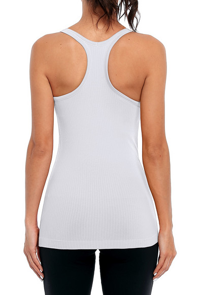 Attraco Női Camisole Racerback Design U-nyakú, alap légáteresztő sportruházat tömör puha beépíthető polcos melltartó futócipők