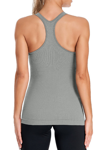 Attraco Női Camisole Racerback Design U-nyakú, alap légáteresztő sportruházat tömör puha beépíthető polcos melltartó futócipők