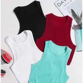 Moterų vasarinė trumpu atviru kaklu be rankovių kūno rengybos sportinė joga, apkarpyta viršutinė striukė, greitai džiūstanti bėgimo liemenė