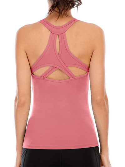 Anfilia naiste treeningsärgi varrukateta spordivest võrkkangast risti lahtise seljaga sportlik joogasärk