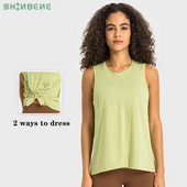 SHINBENENc új női nyári légáteresztő hálós termék hasított laza sportmellény Női sport fitnesz jóga felső