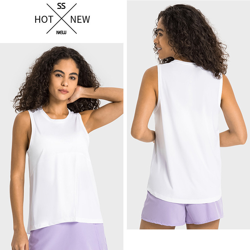 SHINBENENc új női nyári légáteresztő hálós termék hasított laza sportmellény Női sport fitnesz jóga felső