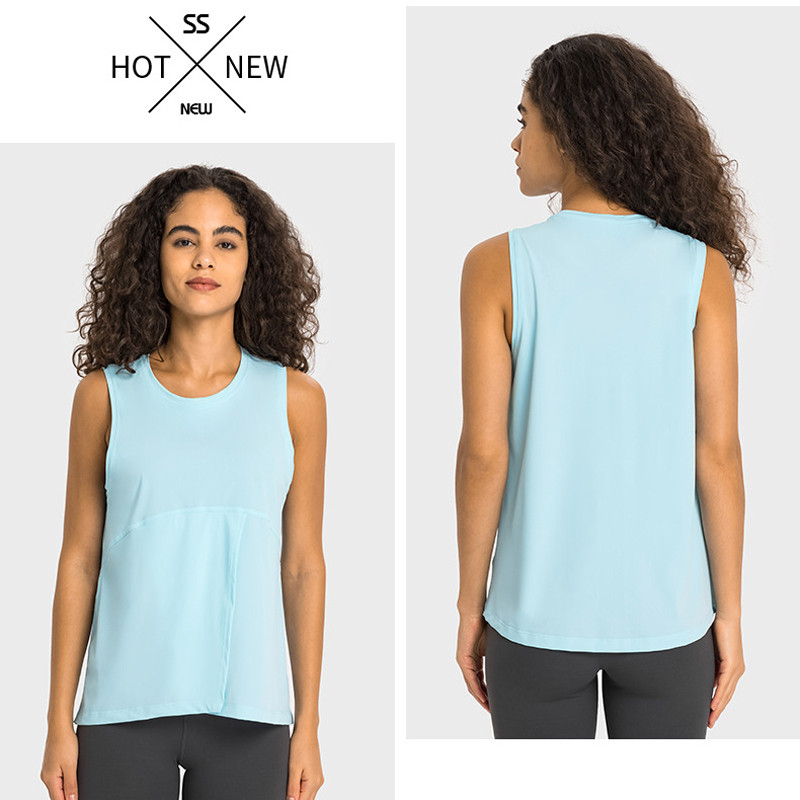 SHINBENENc új női nyári légáteresztő hálós termék hasított laza sportmellény Női sport fitnesz jóga felső