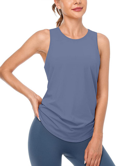 Charmleaks Ženska sportska majica Odjeća za jogu, majice bez rukava, otvorenih leđa Široke majice za vježbanje, Odjeća za trčanje bez rukava