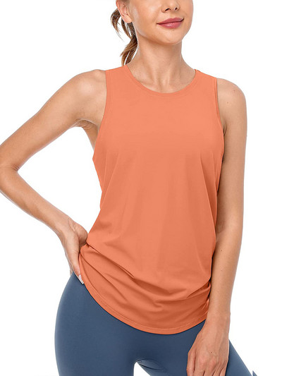 Charmleaks Ženska sportska majica Odjeća za jogu, majice bez rukava, otvorenih leđa Široke majice za vježbanje, Odjeća za trčanje bez rukava