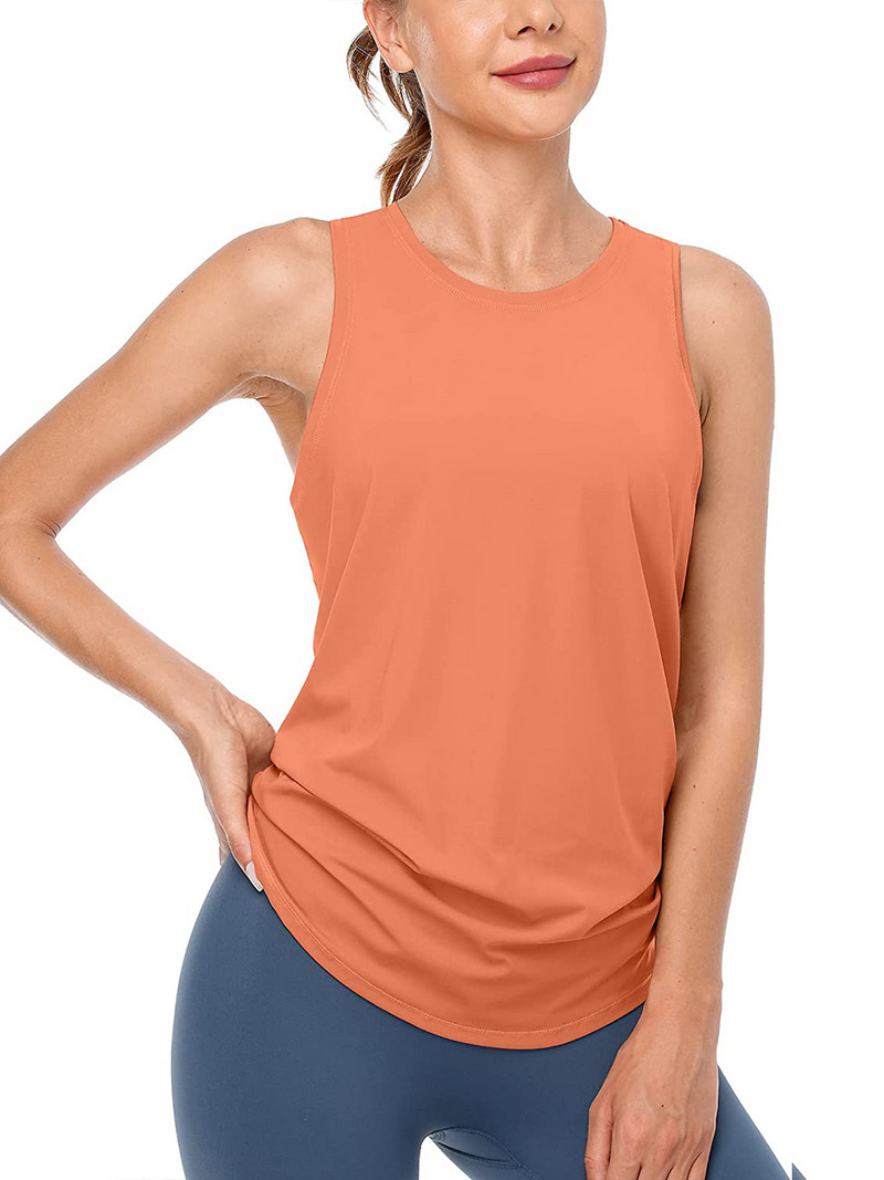 Charmleaks Ženska sportska majica Odjeća za jogu, majice bez rukava, otvorenih leđa Široke majice za vježbanje, Odjeća za trčanje bez rukava