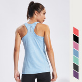 Női Fitness Top Edzés Edzés Gyakorlat Gym póló Sport póló Testépítés Jóga Futás Hát nélküli ujjatlan pólók Mellény 08