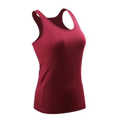 Női Fitness Top Edzés Edzés Edzés Gym póló Sport póló Testépítés Jóga Futás Háttámla Ujjatlan Póló Mellény 82