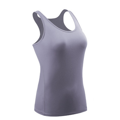 Női Fitness Top Edzés Edzés Edzés Gym póló Sport póló Testépítés Jóga Futás Háttámla Ujjatlan Póló Mellény 82