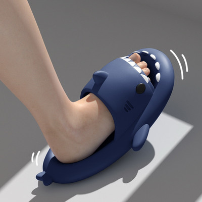 Nyári cápapapucsok beltéri kültéri papucsok csúszdák vastag talpú csúszásgátló egyszínű hűvös vicces papucsok női férfi cipők új